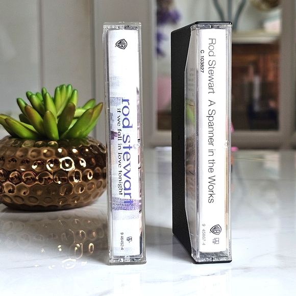 Rod Stewart "If We Fall In Love Tonight" "A Spanner in the Works" Cassette Tapes - Picture 2 of 9